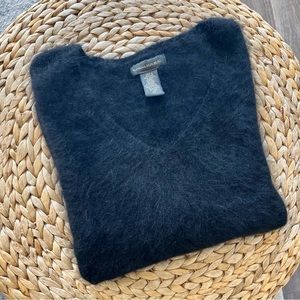 Vintage Banana Republic Black Angora Rabbit Sweater